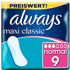 Always Menstruationsbeskyttelse Always Maxi Classic Normal 9-pack