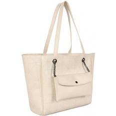 Dame - Hvid Skuldertasker Laura Ashley Women's Handbag RELIEF-QUILTED-CREAM Cream (30 x 30 x 10 cm)