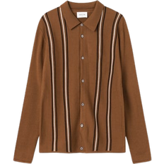 Merinould - Stribede Tøj Wood Wood Chester 3D Stripe Cardigan