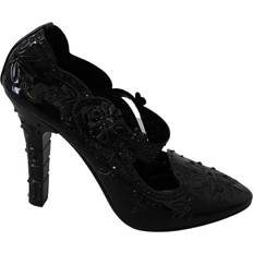 43 - Dame - Grøn Højhælede sko Dolce & Gabbana Floral Crystal Cinderella Pumps