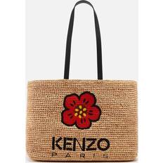 Kenzo Sort Tasker Kenzo Logo-AppliquÃ©d Large Raffia Tote Bag