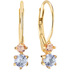 Sif Jakobs Rosa Øreringe Sif Jakobs Rimini Due Earrings - Gold/Pink/Blue