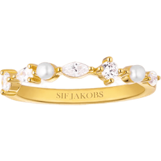 Smykker Sif Jakobs Adria Ring - Gold/Pearls/Transparent