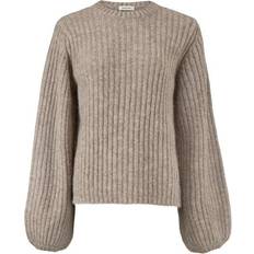 Ballonærmer - Dame - Rund hals Sweatere Modström Goldie O-Neck Sweater - Camel