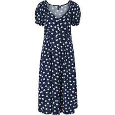 34 - Grøn - Prikkede Tøj Vero Moda Women's Jesmilo Short Sleeve Calf Shirt Dress