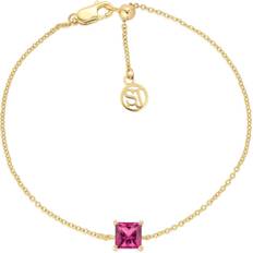 Sif Jakobs Rosa Armbånd Sif Jakobs Ellera Quadrato Bracelet - Gold/Pink