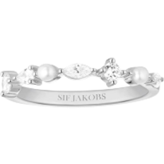 Sif Jakobs Perler Ringe Sif Jakobs Adria Ring - Silver/Pearls/Transparent