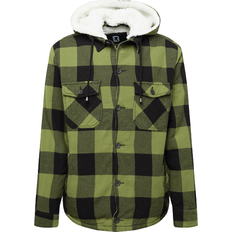 Grøn - Kunstpels - S Tøj Brandit Lumber Jacket - Black/Olive