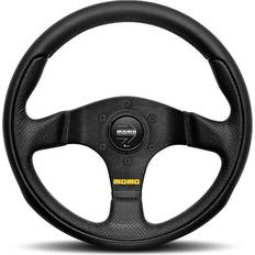 Rattet Momo Racing Steering Wheel TEAM Black 28 cm Leather