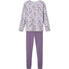 Jersey Pyjamasser Børnetøj Name It Jersey Nightset - Purple Heather