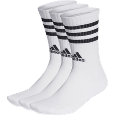 Hvid Undertøj Adidas 3-Stripes Cushioned Crew Socks 3-pack - White/Black