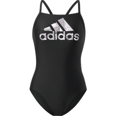 Adidas Dame Badedragter adidas Big Logo Swimsuit Black White