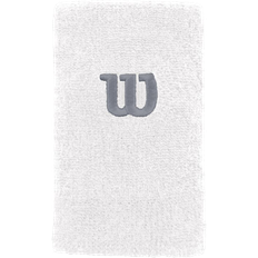 Hvid Svedbånd Wilson Wristband Wide White 2-pack
