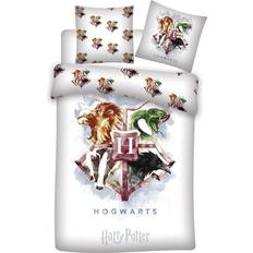 Licens Hogwarts Houses Animals Bedding Set 140x200cm