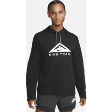Nike Herre - Hoodies - Træningstøj - XL Sweatere Nike Hættetrøje Dri-FIT Trail Sort/Hvid