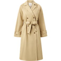Object Bomuld Frakker Object Double Breasted Trenchcoat - Humus