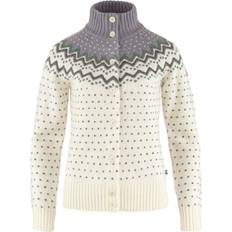 Fjällräven Dame Trøjer Fjällräven Dame Övik Knit Cardigan (WHITE (CHALK WHITE-FLINT GREY/113-055) (XXS)