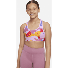 Nike Pink - Polyester Undertøj Nike Girls' Swoosh All Over Print Sports Bra