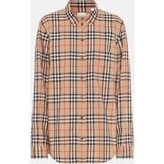 Dame - Elastan/Lycra/Spandex - Slim Skjorter Burberry Button Down Collar Vintage Check Cotton Shirt