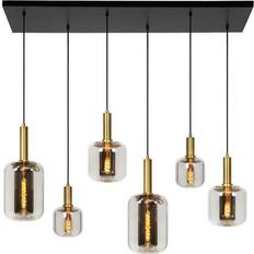 Lucide LED-belysning Lamper Lucide Joanet Smoke Grey/Matt Gold/Brass Pendel 132cm