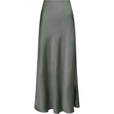 Neo Noir Vicky Heavy Sateen Skirt - Smoke Green