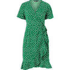 Only Grøn - Korte kjoler - S Tøj Only Olivia Wrap Short Dress - Green