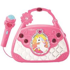 Lexibook Plastlegetøj Legetøjsmikrofoner Lexibook Einhorn Karaoke Tasche mit Mikrofon und Stimmwandler rosa/weiß