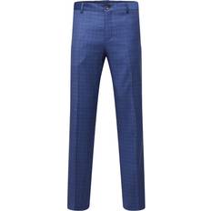 Selected 54 - Dame Bukser Selected Checked Trousers - Navy Blazer
