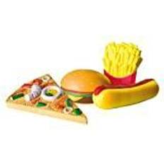 Roba Rollelegetøj Roba Squishies 4er-Set „Fast Food“ Pizza, Hot Dog, Pommes, Burger