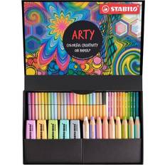 Stabilo Farveblyanter Stabilo ARTY kreativt sæt med 50 penne i forskellige farver og type Fjernlager, 4-5 dages levering