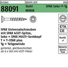 Spax 6,0X180/68 FZB spånpladeskrue 100