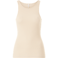 Beige Toppe Only Rib Tanktop