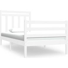 vidaXL white, 90 Solid Wood Bed Frame Super Bed