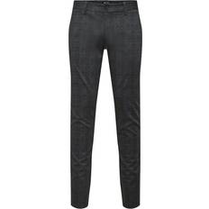 Blå - Herre - Viskose Bukser Only & Sons Mark Check Pants