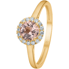 Mads Z Rosa Smykker Mads Z Florence Ring - Gold/Diamonds/Pink