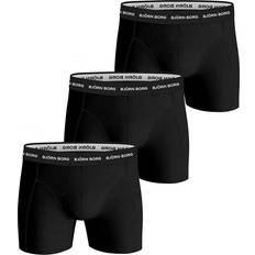 Björn Borg M Underbukser Björn Borg Solid Essential Shorts 3-pack - Black