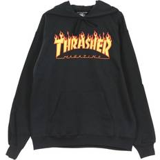 Thrasher Magazine L Sweatere Thrasher Magazine Flame Logo Hoodie - Sort