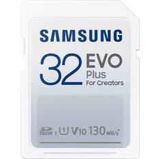 Samsung 32 GB - SDHC Hukommelseskort Samsung Evo Plus 2021 SDHC Class 10 UHS-I U1 V10 130MB/S 32GB