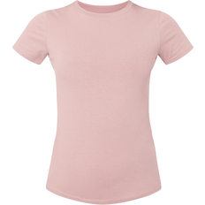 PrettyLittleThing Pink Overdele PrettyLittleThing Cotton Blend Fitted Crew Neck T-shirt - Candy Pink Besic