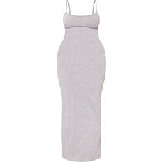 PrettyLittleThing Lange kjoler PrettyLittleThing Shape Jersey Strappy Maxi Dress - Grey Marl