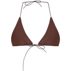 PrettyLittleThing 32 - Dame Badetøj PrettyLittleThing Triangle Bikini Top - Chocolate