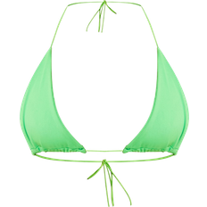 16 - Grøn Bikinitoppe PrettyLittleThing Triangle Bikini Top - Bright Green