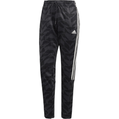Bomuld - Dame - Fodbold Bukser & Shorts adidas Tiro Suit Up Lifestyle Track Pant - Carbon/Black/Multicolor/White