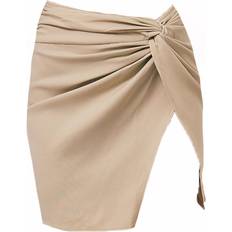 10 - 46 - Grøn Nederdele PrettyLittleThing Twist Front Split Leg Mini Skirt - Sage Green