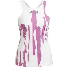 adidas Women's Thebe Magugu Tennis New York Y-back Tank Top - White/Semi Pulse Lilac