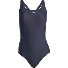 adidas Women's Mid 3-Stripes Swimsuit - Shadow Navy/Blue Dawn