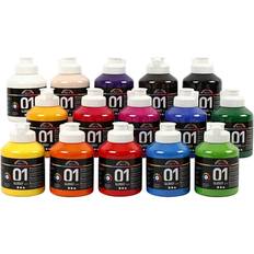 Creativ Company A Color Acrylic Paint 01 Glossy 15x500ml