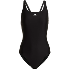 XXL Badedragter adidas Women's Mid 3-Stripes Swimsuit - Black/White