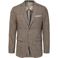 Selected 58 Overdele Selected Hørblanding Blazer Brun