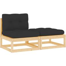 Fyrretræ - Lounger Loungesæt vidaXL haven 2 Loungesæt